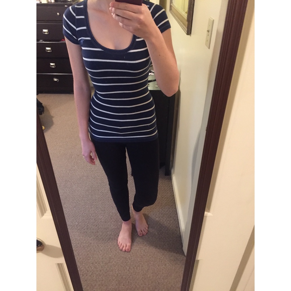Striped A&F super soft tee